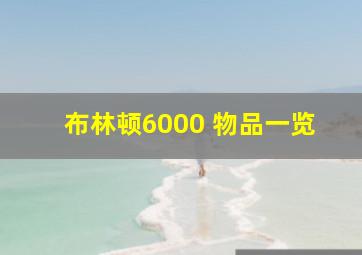 布林顿6000 物品一览